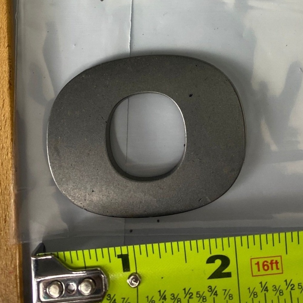 Vintage Silver Gray Metal Oval Escutcheon Trim Bezel Cover‎ Plate 2-1/2" x 2"